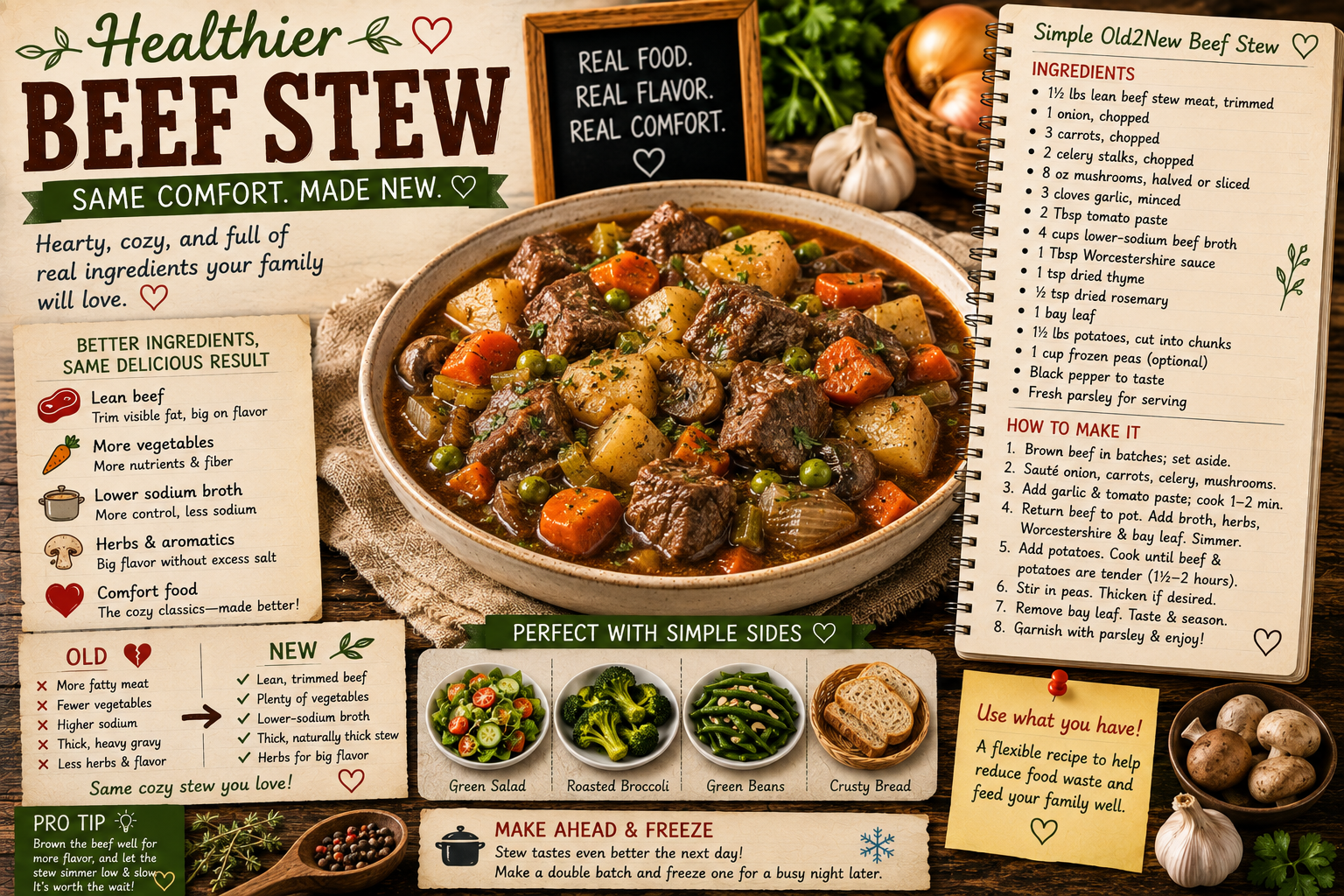 A Dutch oven of rich beef stew with tender beef chunks, potatoes, carrots, and fresh parsley in a dark savory broth