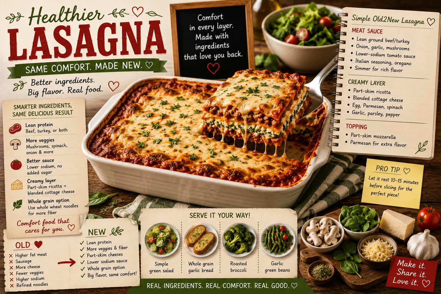 A bubbling lasagna in a white baking dish with golden mozzarella and fresh basil, just out of the oven